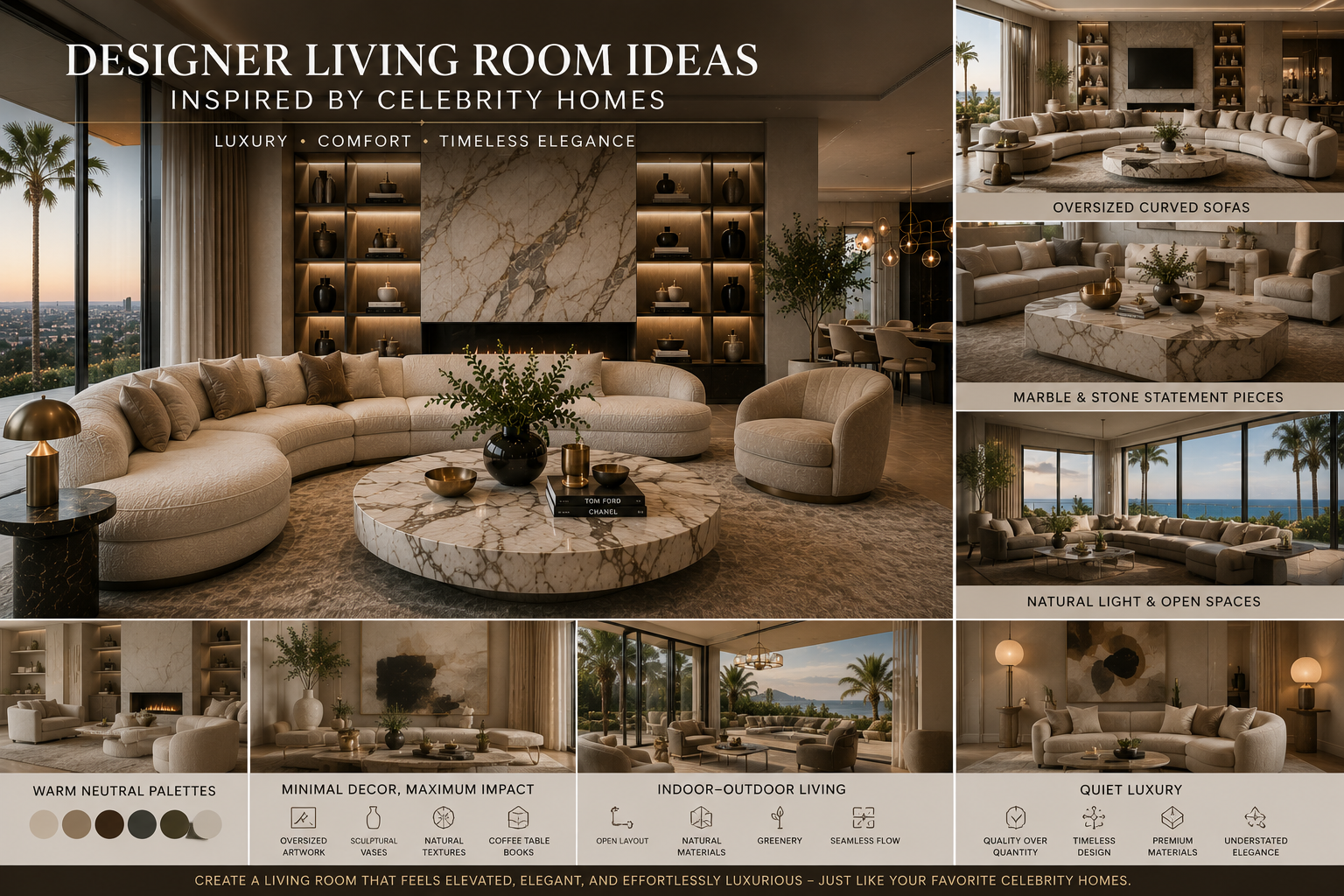 Designer Living Room Ideas Inspired by Celebrity Homes