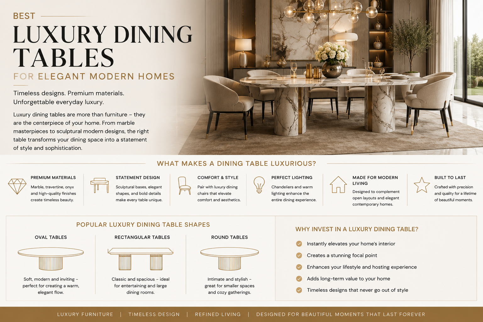 Best Luxury Dining Tables for Elegant Modern Homes