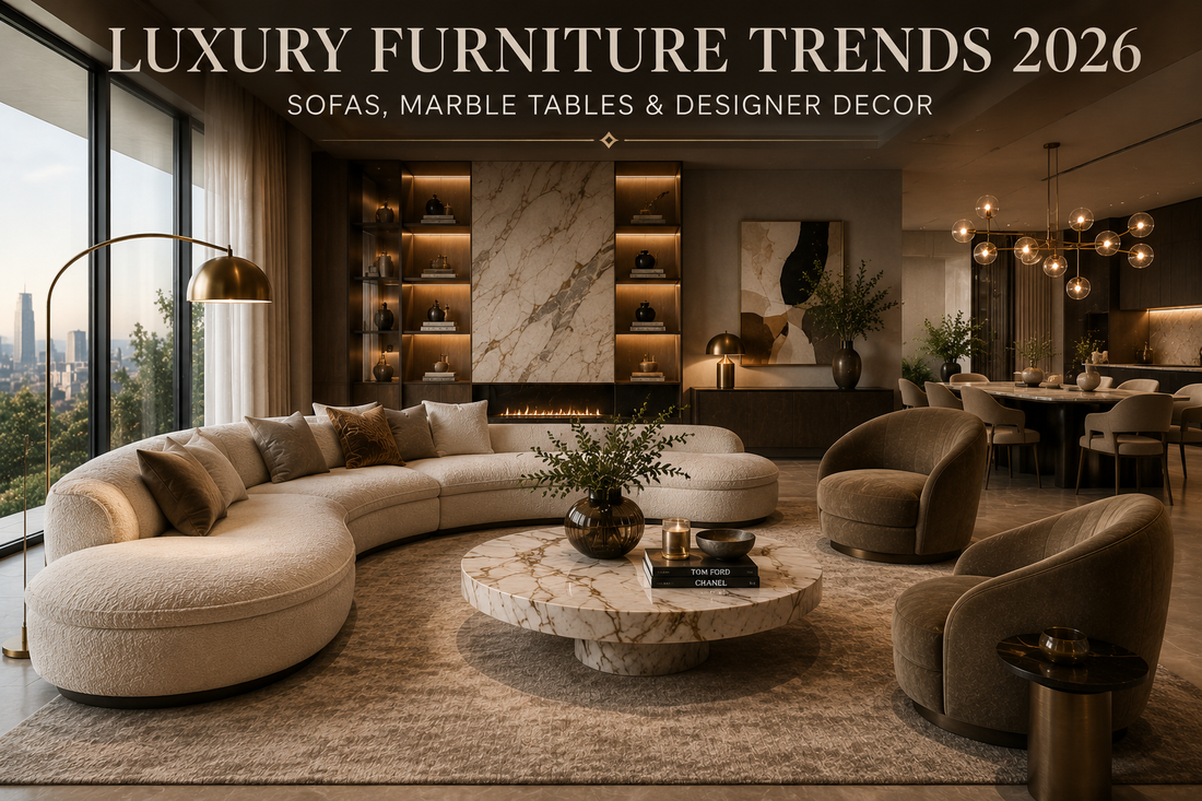 Luxury Furniture Trends 2026: Sofas, Marble Tables & Designer Decor