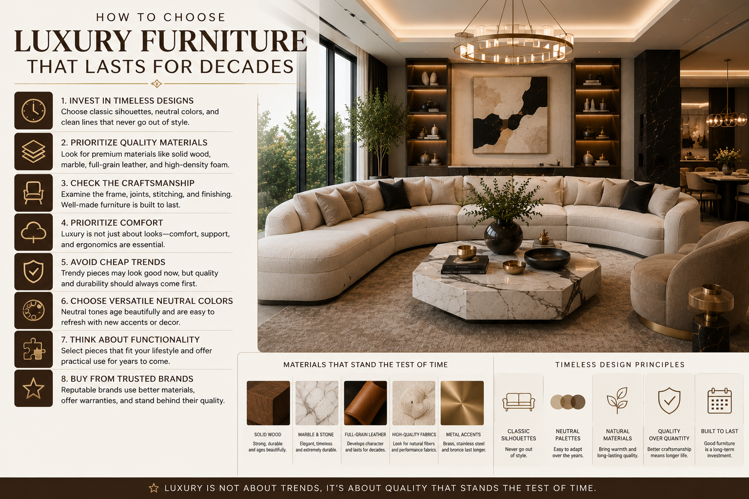 How to Choose Luxury Furniture That Lasts for Decades