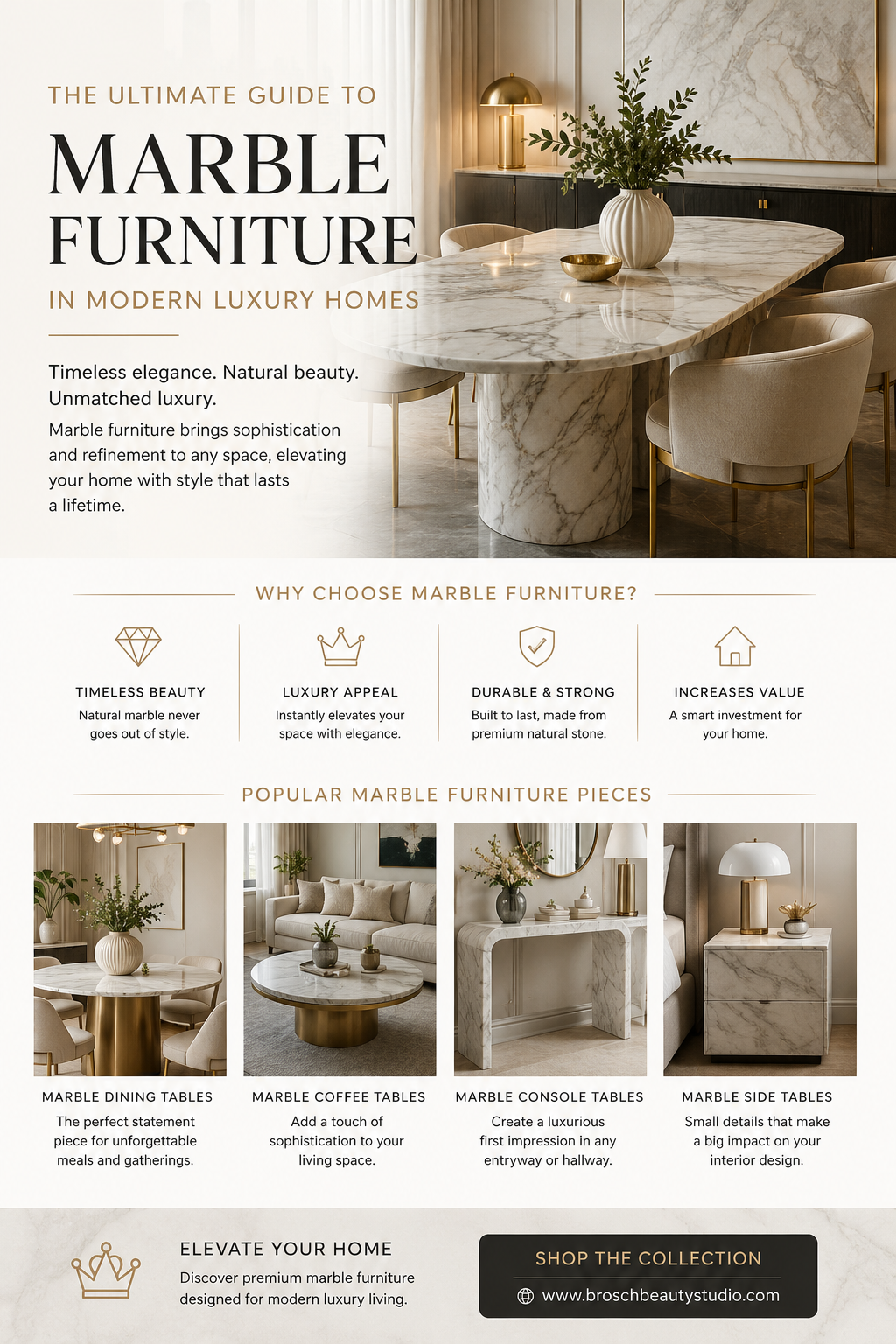 The Ultimate Guide to Marble Furniture in Modern Luxury Homes