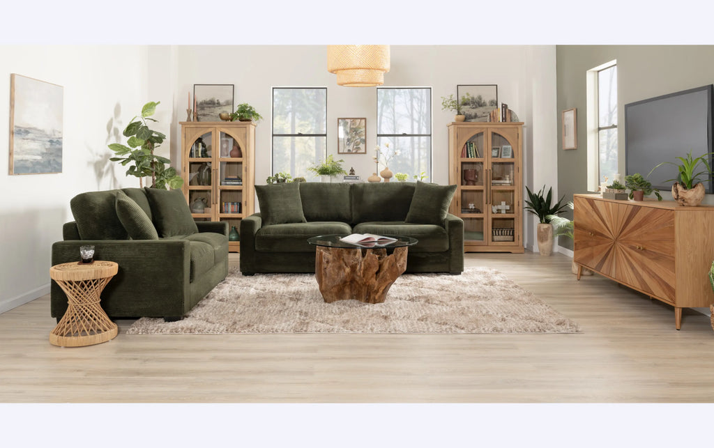 Aspen Forest 86" Bob-O-Pedic® Memory Foam Sofa