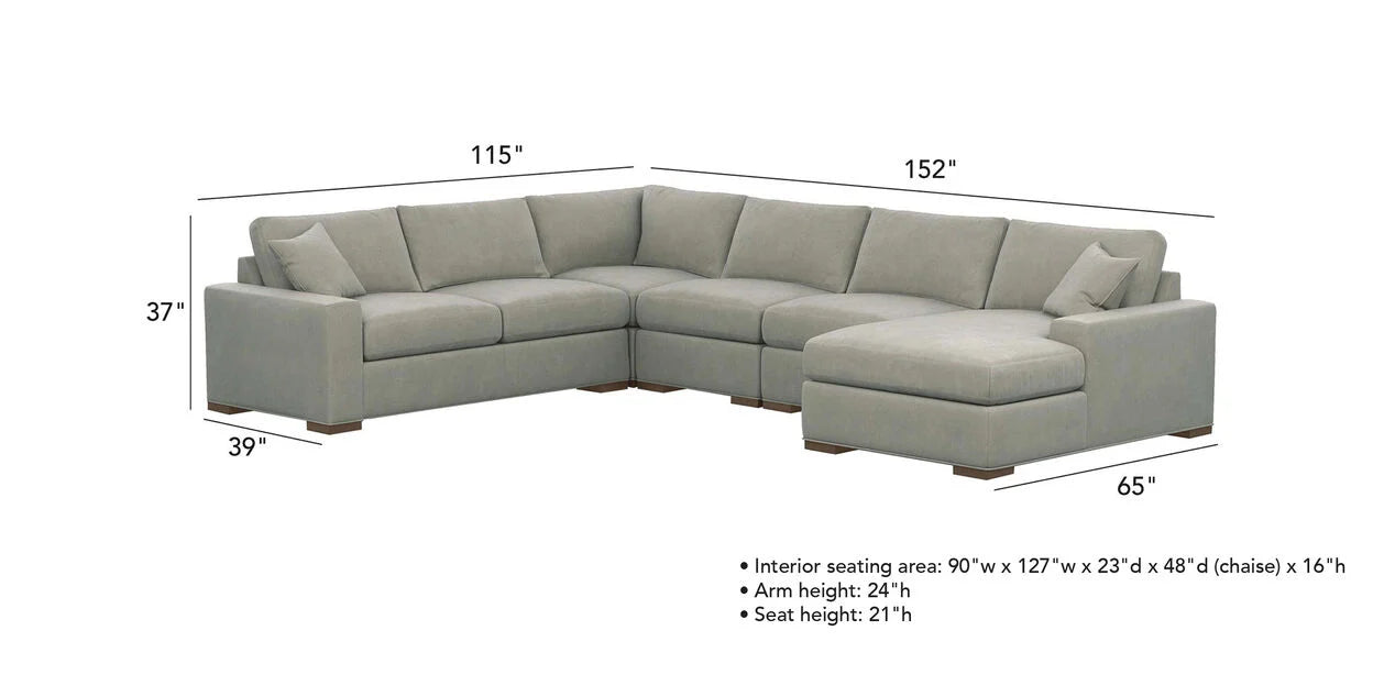 Conway Five-Piece Sectional with Chaise