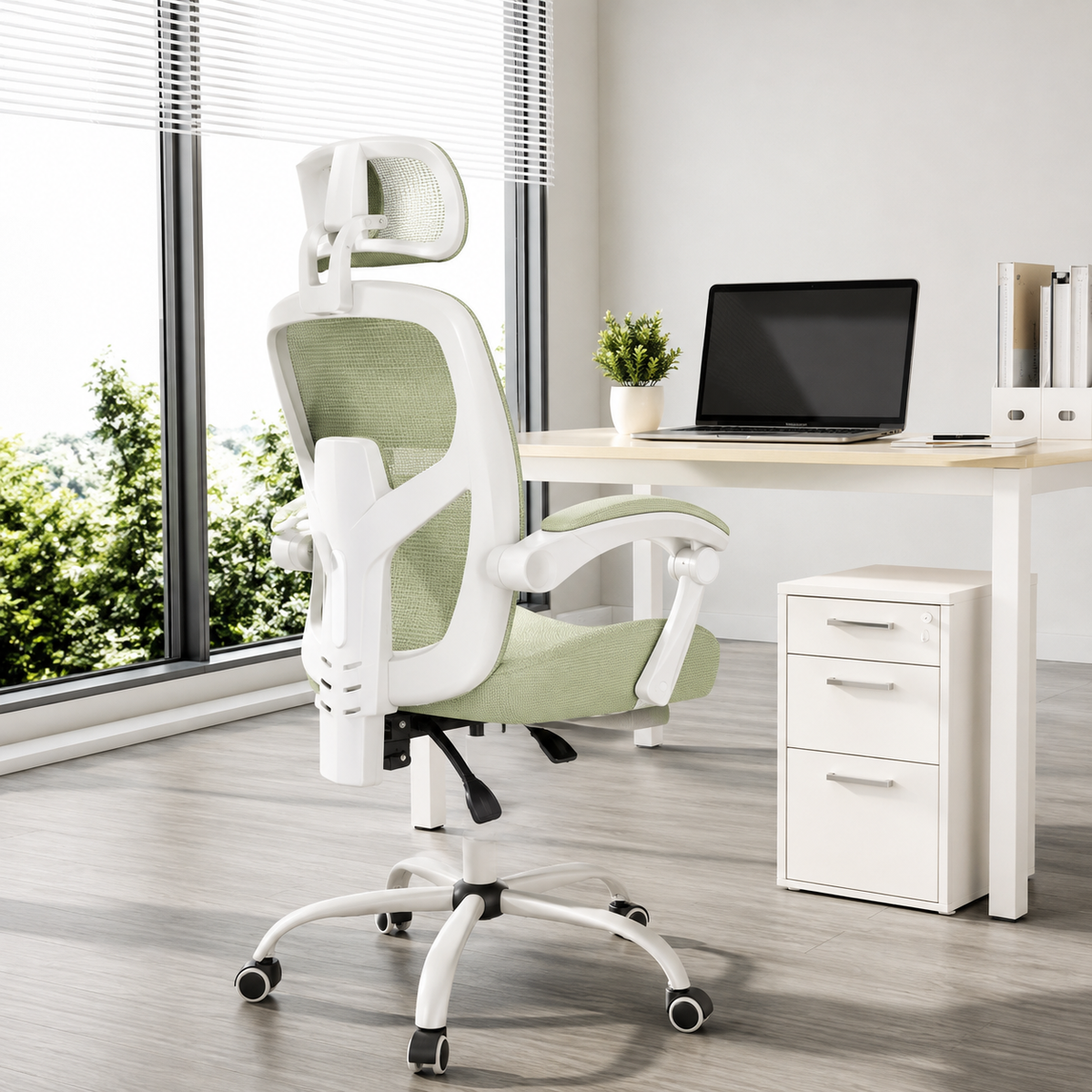 Ergonomic Reclining High-Back Mesh Gaming Chair – Swivel Rolling Chair with Lumbar Support
