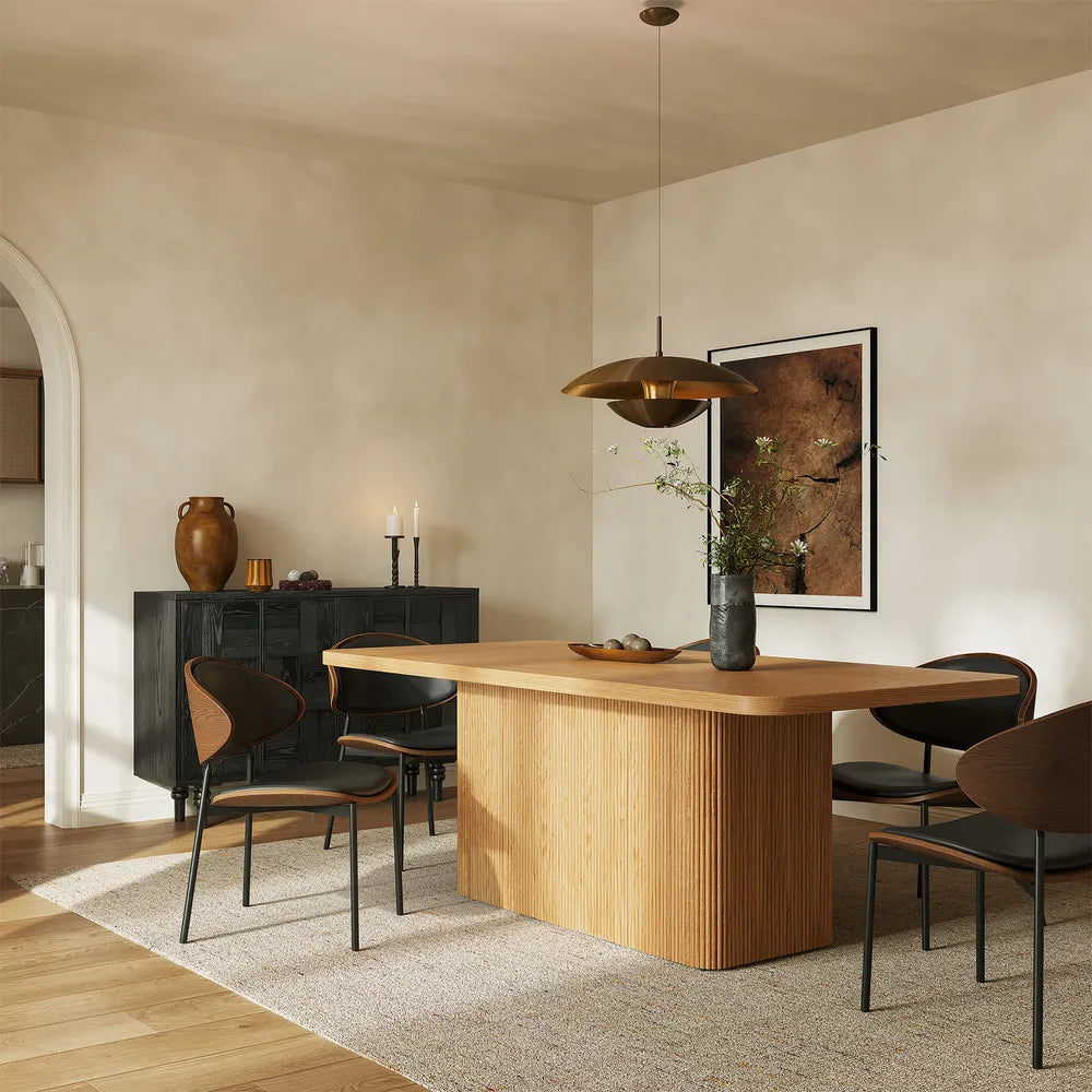 Eliseo 84" Dining Table, Natural Oak