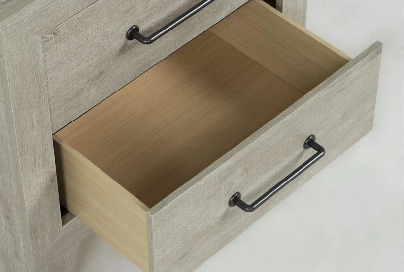 Arden Grey Queen Bed Set with 2 Nightstands