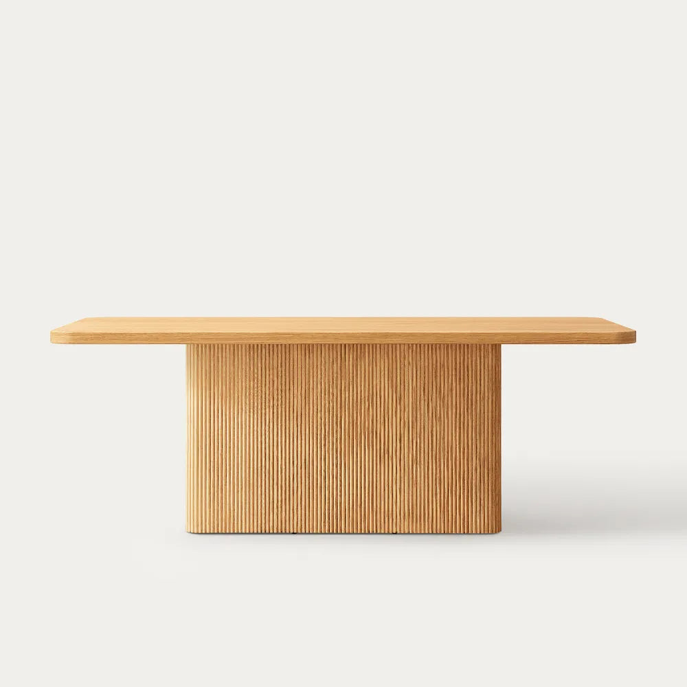 Eliseo 84" Dining Table, Natural Oak