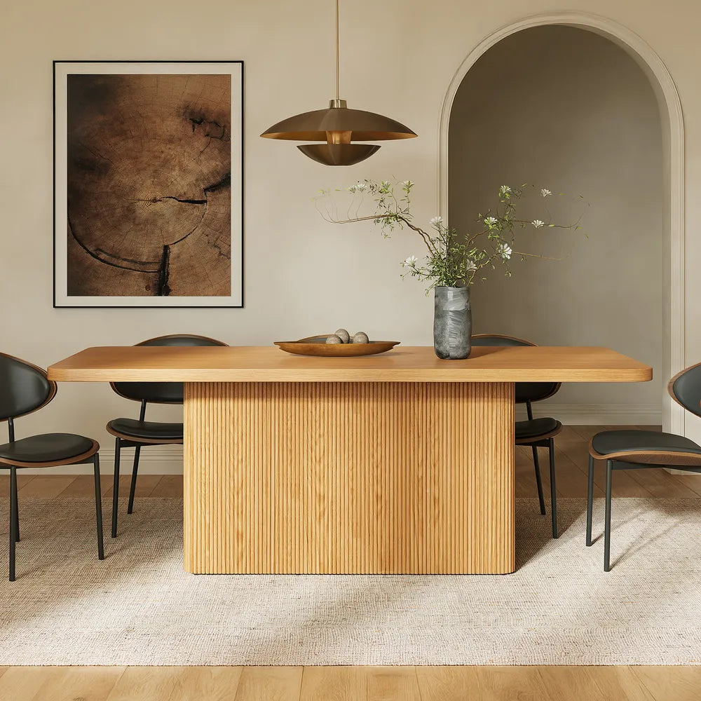 Eliseo 84" Dining Table, Natural Oak