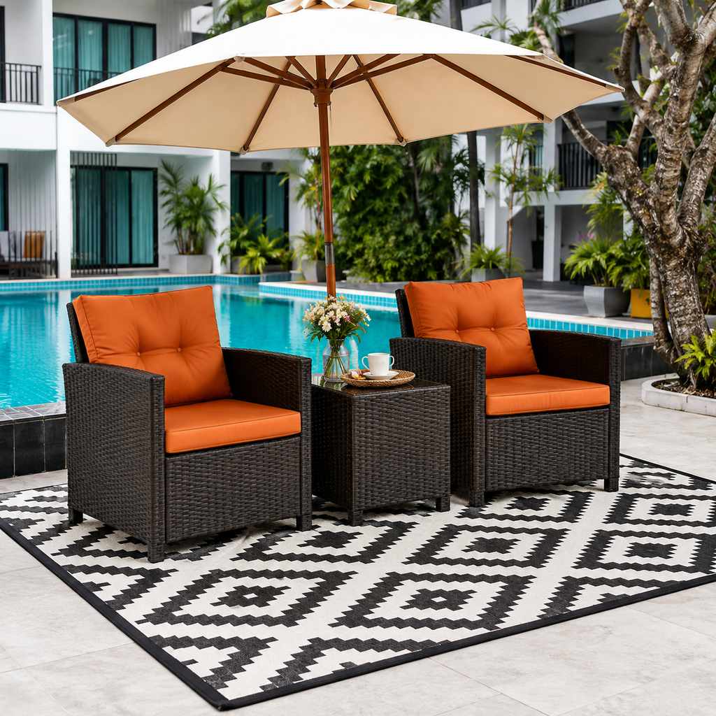 Sunhaven™ 3-Piece Rattan Patio Lounge Set
