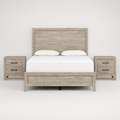Arden Grey Queen Bed Set with 2 Nightstands