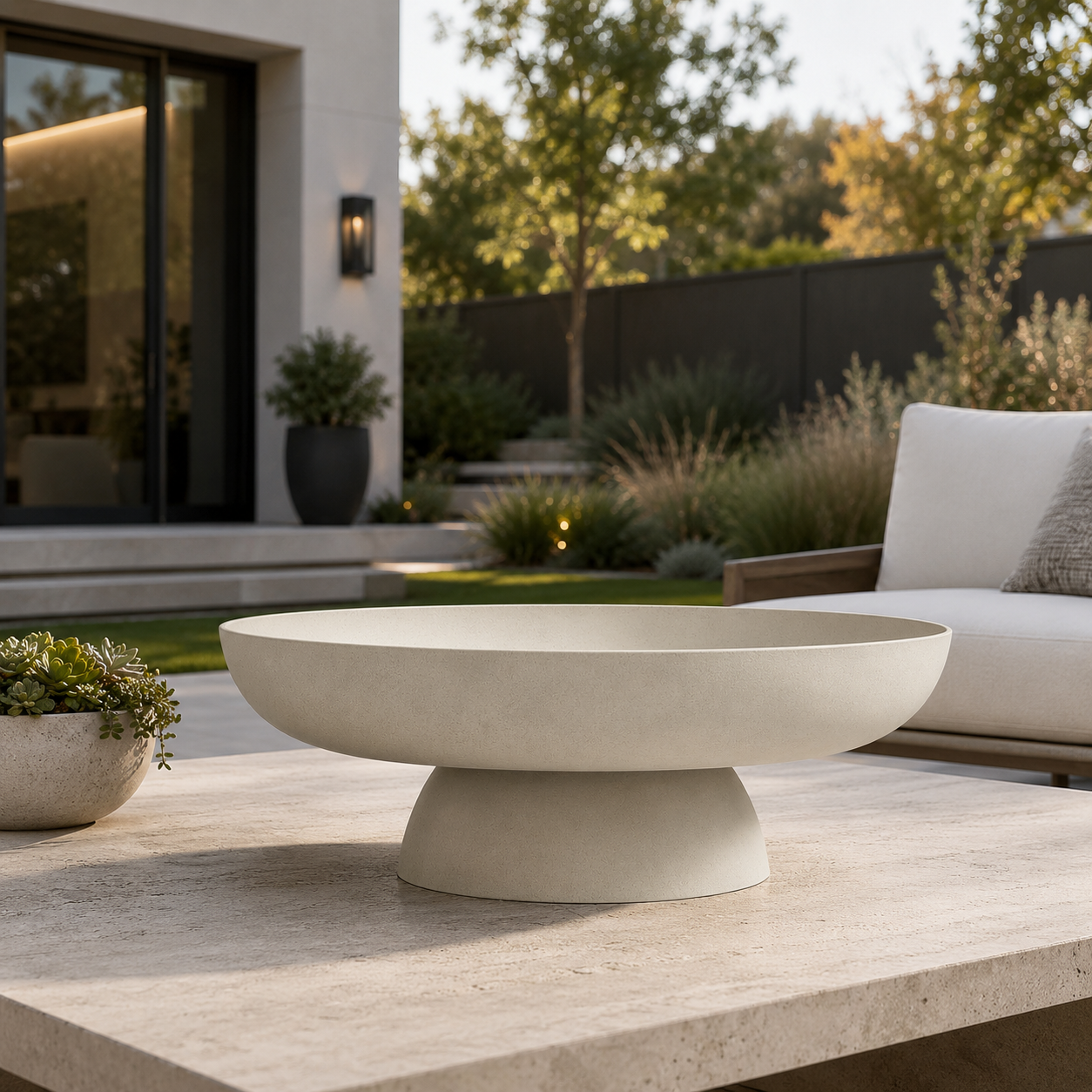 Maria Coffee Table, Alabaster Concrete