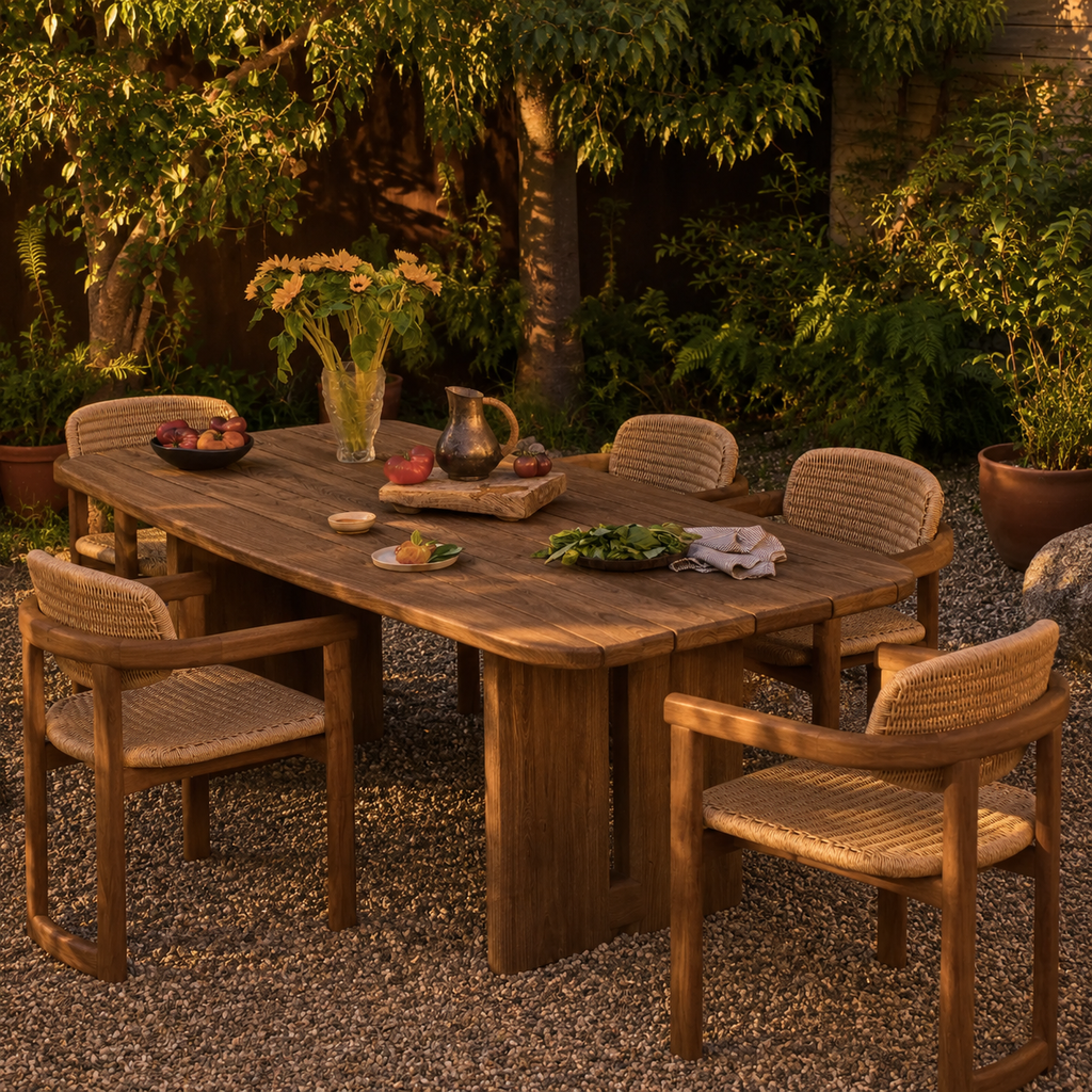 Hollis Reclaimed Teak Outdoor Dining Table