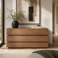 Brookline Luxury Walnut Dresser,  Modern Minimalist Bedroom Storage