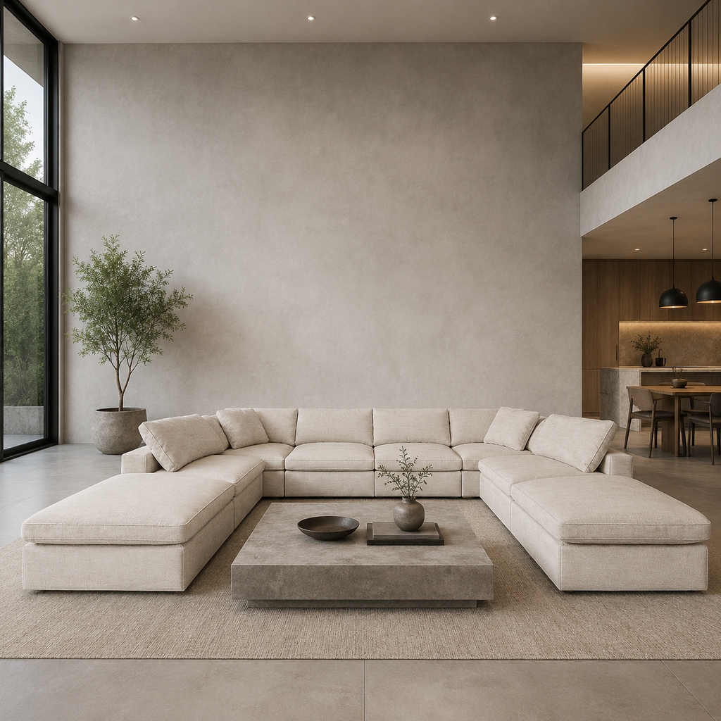 8-Seat Modular Double Lounger U-Sectional