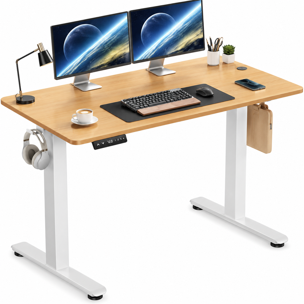 RisePro™ Electric Standing Desk 40" x 24" – Height Adjustable Sit-Stand Computer Desk with Ergonomic Workstation