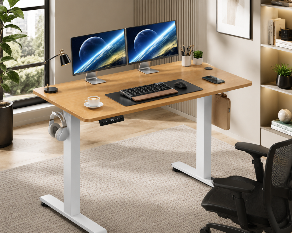 RisePro™ Electric Standing Desk 40" x 24" – Height Adjustable Sit-Stand Computer Desk with Ergonomic Workstation
