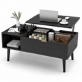 Easy Lift Top Coffee Tables For Living Room 39.37"x19.7" Desk Tea Wood Dining Tables Adjustable Storage Shelf Easy Lift Or Lower