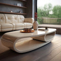 Creamy Unique Shaped Coffee Table