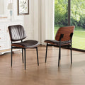 Faux Leather Dining Chairs, Set of 2
