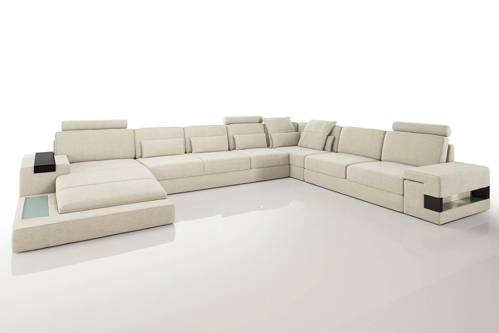 Los Angeles LG Fabric U-Chaise Sectional Large
